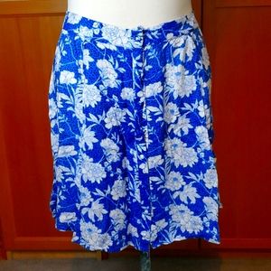 Blue print skirt